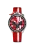 Men's silver Bomberg Watch with rubber strap RACING 4.3 Red 45MM