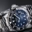 Relógio Davosa de prata para homem com pulseira de aço Ternos Ceramic - Silver/Black 40MM Automatic
