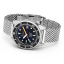 Relógio Squale de prata para homem com pulseira de aço 1521 Black Blasted Mesh - Silver 42MM Automatic