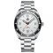 Muški srebrni sat Phoibos Watches s čeličnim remenom Reef Master 200M - Silver White Automatic 42MM