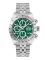 Zilverkleurig herenhorloge van Delma Watches met stalen riem band Montego Silver / Green 42MM Automatic