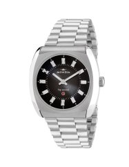 Men's silver Mondia watch with steel strap History - Silver / Black 38 MM Automatic