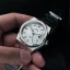 Zilveren herenhorloge van Aisiondesign Watches met stalen riem HANG GMT - White MOP 41MM Automatic