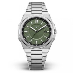 Silberne Zinvo Watches Herrenuhren mit Stahlband Rival - Oasis Silver 44MM