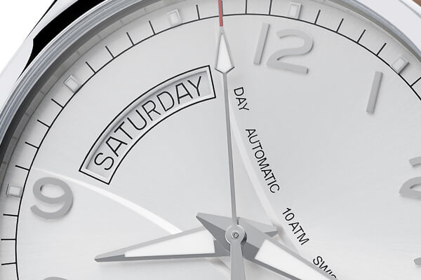 Srebrny męski zegarek Epos ze skórzanym paskiem Passion 3402.142.20.38.25 43MM Automatic