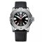 Męski srebrny zegarek Phoibos Watches ze skórzanym paskiem Great Wall 300M - Black Automatic 42MM Limited Edition