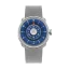 Srebrni muški sat Aisiondesign Watches s čeličnom trakom NGIZED Suspended Dial - Blue Dial 42.5MM