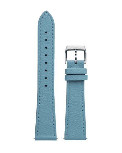 Męski srebrny zegarek Undone Watches ze skórzanym paskiem Urban Stellar Tiff Blue 40MM