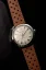 Men's silver Nivada Grenchen watch with leather strap Antarctic 35001M16 35MM
