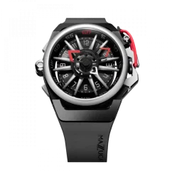 Men's Mazzucato black watch with rubber strap Rim Sport Black / Silver - 48MM Automatic