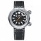 Men's silver Phoibos watch with leather strap Vortex Anti-Magnetic PY042C - Black Automatic 43.5MM