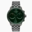 Relógio Nordgreen preto para homem com pulseira de aço Pioneer Green Sunray Dial - 5-Link / Gun Metal 42MM