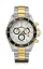 Męski srebrny zegarek Delma Watches ze stalowym paskiem Santiago Chronograph Silver / Gold White 43MM