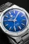 Strieborné pánske hodinky Nivada Grenchen s textilným opaskom F77 STAINLESS STEEL LAPIS LAZULI 68009A77-BC 37MM Automatic