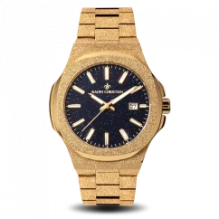 Men's gold Ralph Christian Watch with a steel strap The Frosted Stellar - Gold 42,5MM