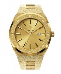 Relógio de ouro de homem Paul Rich com bracelete de aço Signature Frosted - Midas Touch 45MM