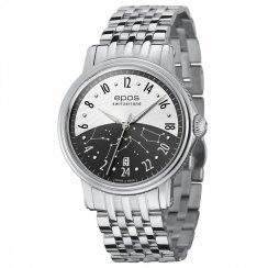 Stříbrné pánské hodinky Epos s ocelovým páskem Emotion 24H 3390.302.20.38.30 41MM Automatic