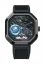 Černé pánské hodinky Agelocer s gumovým páskem Volcano Series Black / Blue 44.5MM Automatic