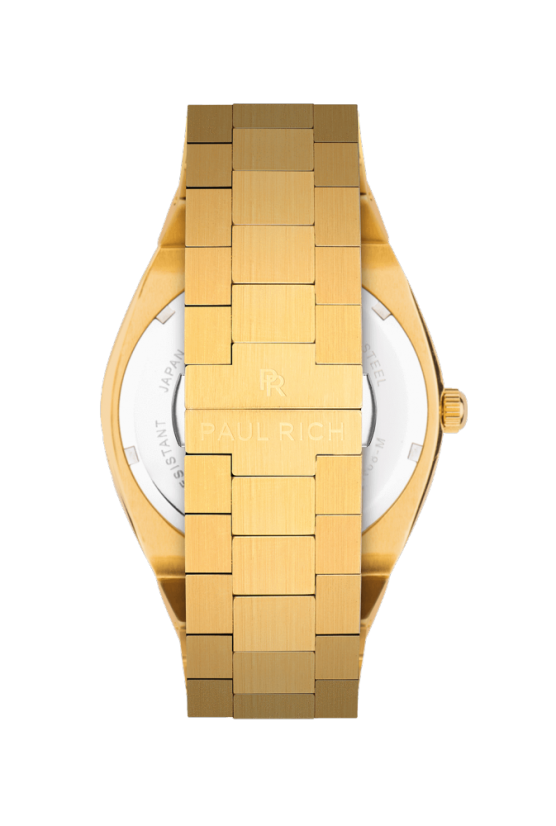 Men's Paul Rich gold watch with steel strap Royal Touch 45MM