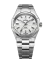 Men's silver Nivada Grenchen watch with steel strap 77 SST WHITE MK2 69014A77 With Date 38MM Automatic