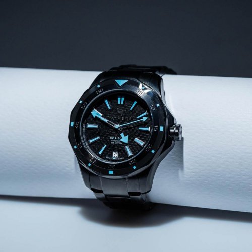 Zwart herenhorloge van Fathers Watches met stalen riem band Professional Elegance Steel 40MM Automatic