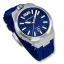 Relógio Bomberg Watches prata para homens com elástico MAJESTIC BLUE 43MM Automatic
