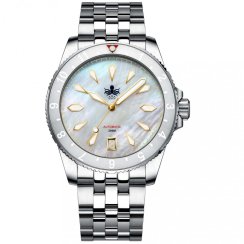 Montre Phoibos Watches pour homme en argent avec bracelet en acier Voyager PY035E - Automatic 39MM