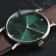 Men's silver Henryarcher watch with leather strap Sekvens - Sommer 40MM Automatic