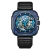 Blaue Herrenuhr OLTO-8 mit Lederband IRON-EX Square Skeleton Blue / Black 46MM Automatic