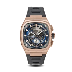Men's gold Ralph Christian watch with a rubber band The Legacy Chrono - Graphite Eclipse 42,5MM