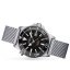Męski srebrny zegarek Davosa ze stalowym paskiem Argonautic BG Mesh - Silver/Black 43MM Automatic