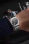 Zilverkleurig herenhorloge van Nivada Grenchen met stalen riem F77 TITANIUM MÉTÉORITE 68008A77 37MM Automatic