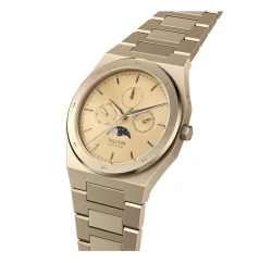 Men's gold Valuchi watch with steel strap Lunar Calendar - Yellow Gold Automatic 40MM