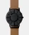 Men's black Eone watch with leather strap Bradley Apex Leather Tan - Black 40MM