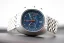 Men's silver Straton Watch with steel strap Comp Driver Blue 42MM