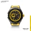 Men's black Nsquare Watch with leather strap SnakeQueen Black / Yellow 46MM Automatic