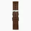 Men's silver Nordgreen watch with leather strap Pioneer Navy Dial - Brown Leather / Silver 42MM