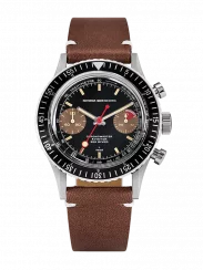 Strieborné pánske hodinky Nivada Grenchen s koženým opaskom Lollipop Honey 85008M14 38MM Manual