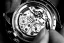 Men's silver Vulcain watch with leather strap Nautical Heritage Black White Luminova Steel Triple Caseback - Brown Plain 42MM Automatic