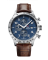 Ασημένιο ρολόι Swiss Military Hanowa για άντρες με δερμάτινη ζώνη Vintage Chronograph SM34090.04 42,5MM