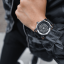 Schwarze Herrenuhr Zinvo Watches mit echtem Ledergürtel Blade Gunmetal - Black 44MM