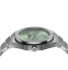 Męski srebrny zegarek Valuchi Watches ze stalowym paskiem Lunar Calendar - Silver Green Automatic 40MM
