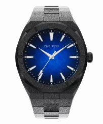 Men's black Paul Rich watch with steel strap Frosted Star Dust Midnight Abyss - Black 45MM