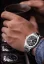 Montre Nivada Grenchen pour hommes en argent avec bracelet en acier F77 Black No Date 68000A77 37MM Automatic