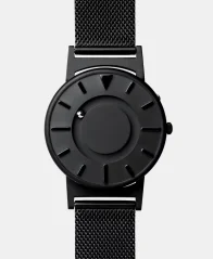Men's black Eone watch with steel strap Bradley Mesh - Black 40MM