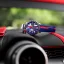 Srebrny zegarek męski Bomberg Watches z gumowym paskiem RACING CARBON ST 45MM