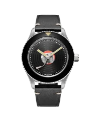 Men's silver Undone Watch with leather strap Legends of Rock | The Rolling Stones 40MM Automatic
