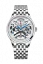 Męski srebrny zegarek Agelocer Watches z paskiem stalowym Schwarzwald II Series Silver Rainbow 41MM Automatic