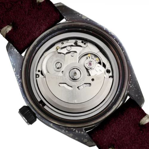 Stříbrné pánské hodinky Out Of Order s koženým páskem Cosmopolitan GMT 40MM Automatic