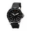 Relógio Marathon Watches prata para homens com pulseira de borracha Jumbo Diver's Quartz 46MM
